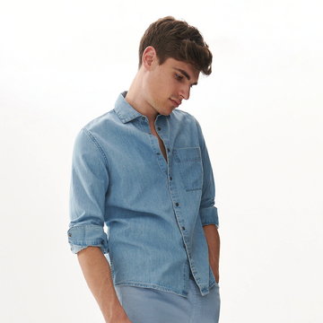 Reserved - Jeansowa koszula regular fit - Niebieski