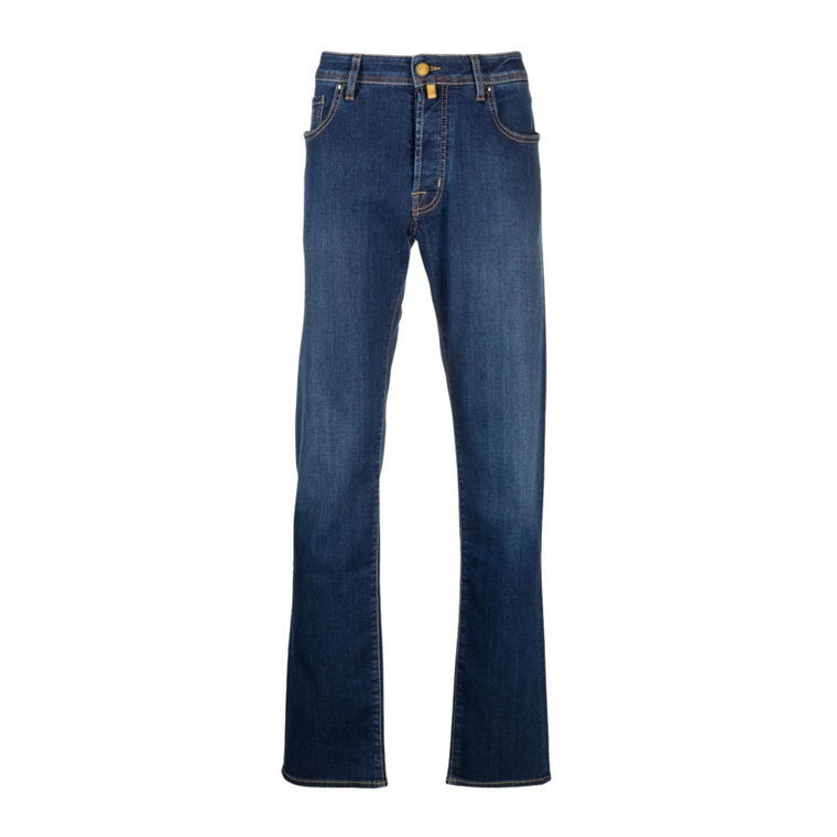 Niebieskie Bard Mid-Rise Straight-Leg Jeans Jacob Cohën