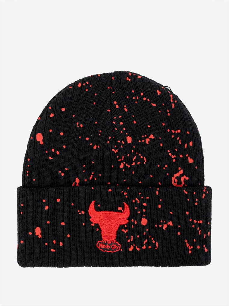 Czapka Zimowa Zawijana Czarna Mitchell & Ness Chicago Bulls NBA Nep Knit HWC