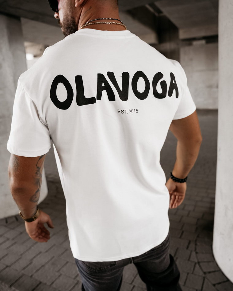 T-shirt męski OLAVOGA SAYER ecru