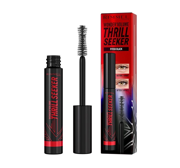 RIMMEL WONDER'VOLUME THRILL SEEKER TUSZ DO RZĘS PITCH BLACK 8ML