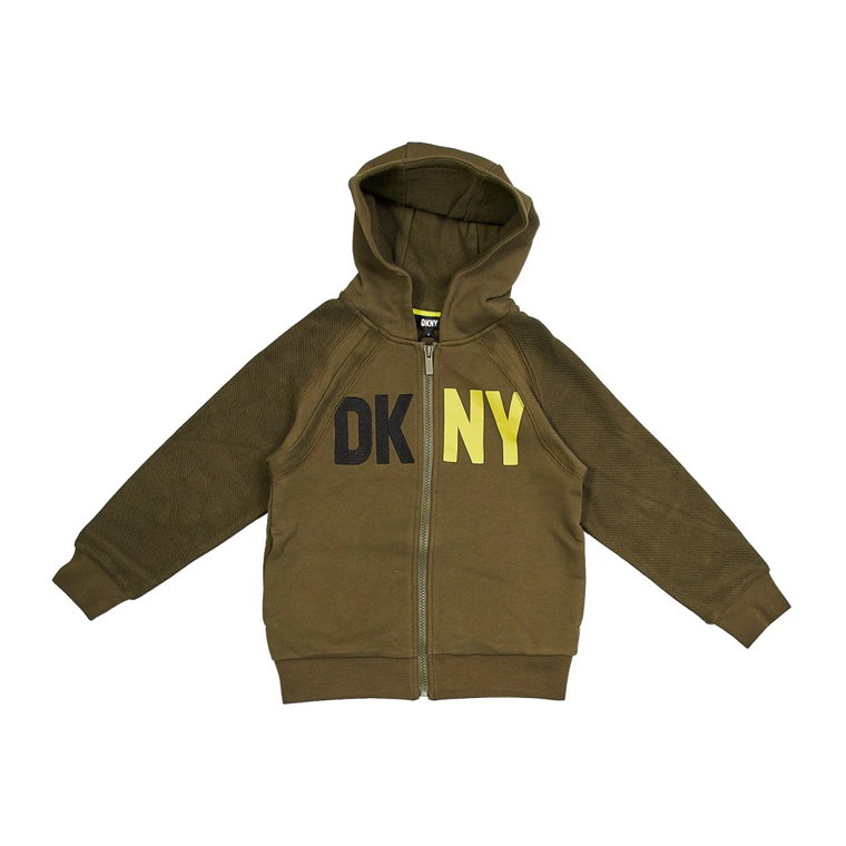 Bluza z Kapturem i Zamkiem z Logo Dkny