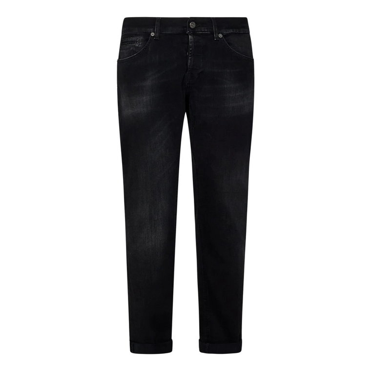 Czarne obcisłe jeansy z rozciągliwego denimu Dondup