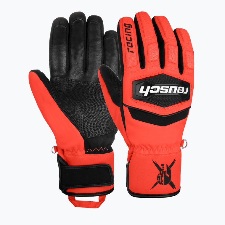 Rękawice narciarskie Reusch Worldcup Warrior R-TEX XT black/fluo red