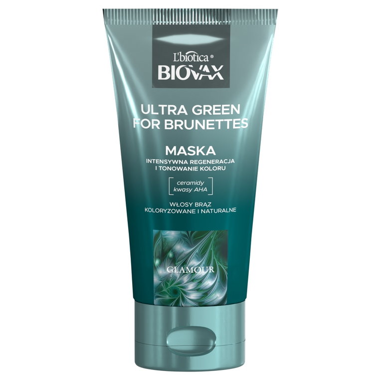 Biovax Glamour Ultra Green For Brunettes Maska Do Włosów 150 ml