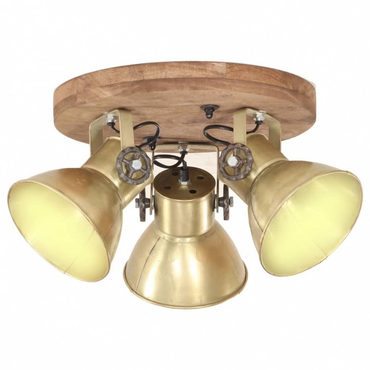 Industrialna lampa sufitowa, 25 W, mosiądz, 42x27 cm, E27 kod: V-320510