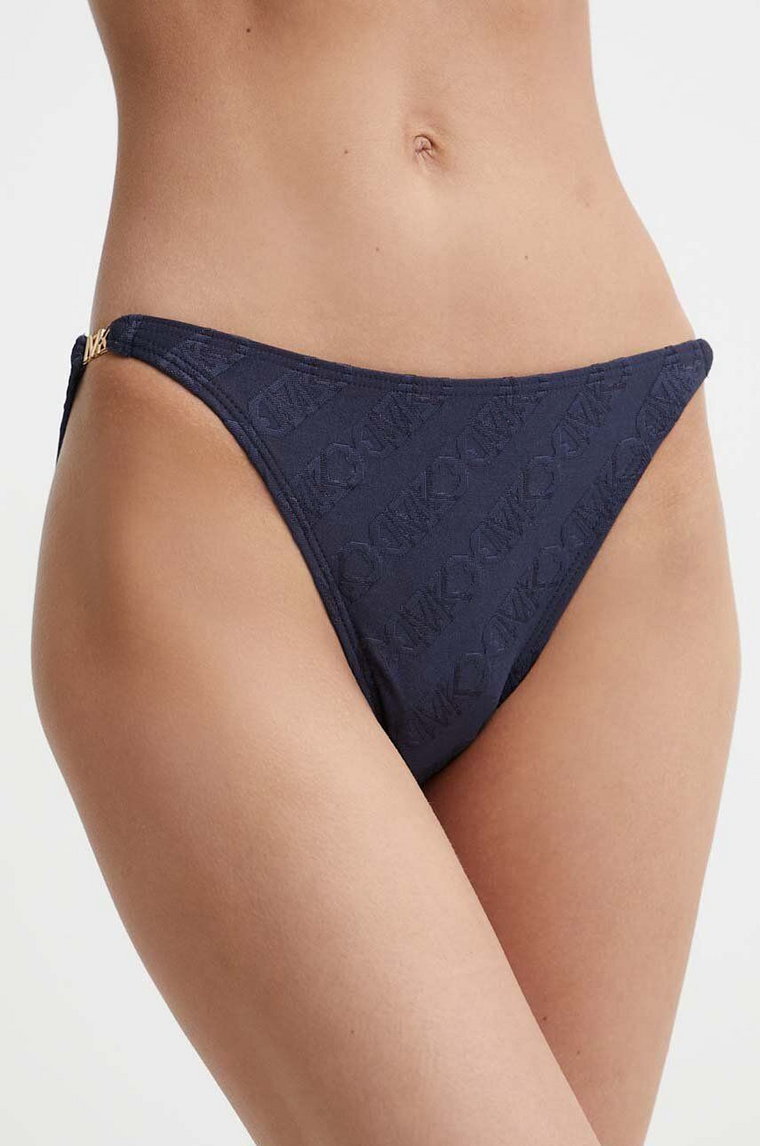 MICHAEL Michael Kors figi kąpielowe STRING BIKINI BOTTOM kolor granatowy MM13095