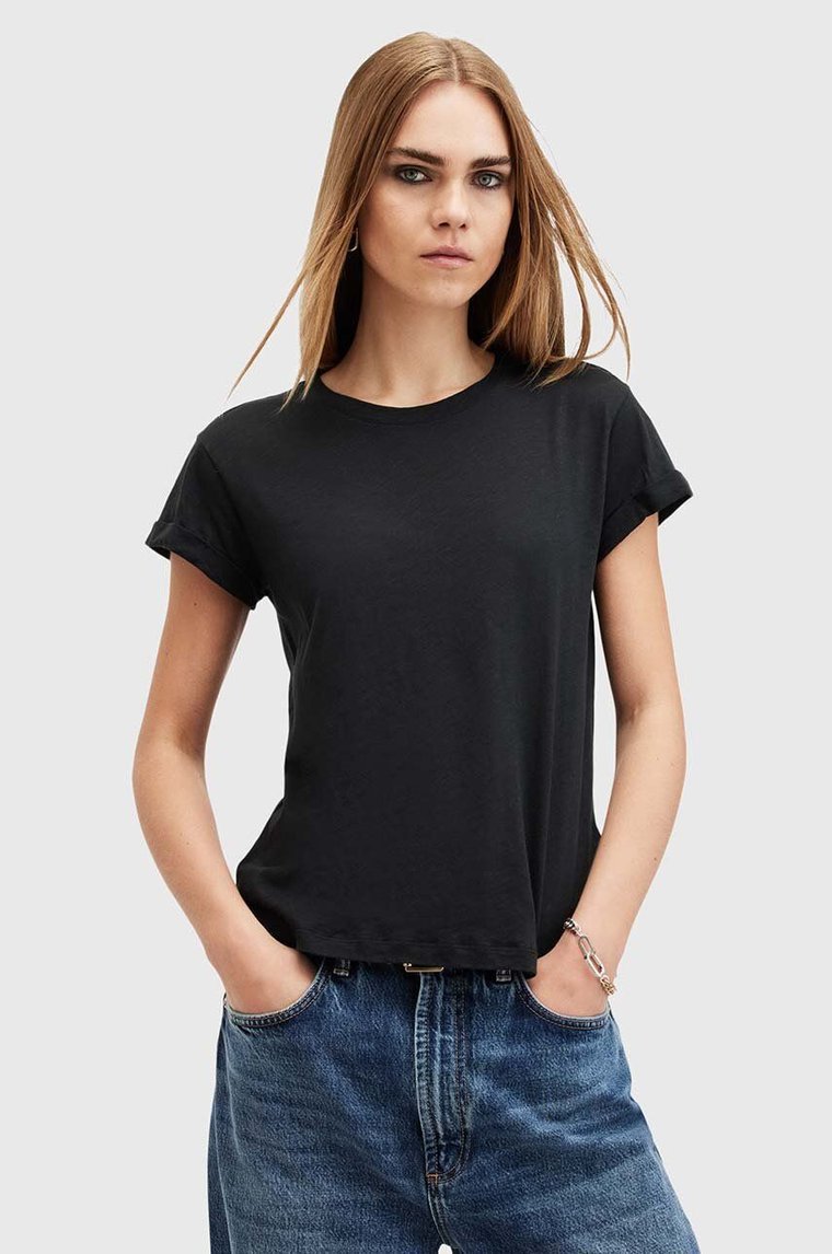 AllSaints t-shirt bawełniany ANNA TEE damski kolor czarny W238JB