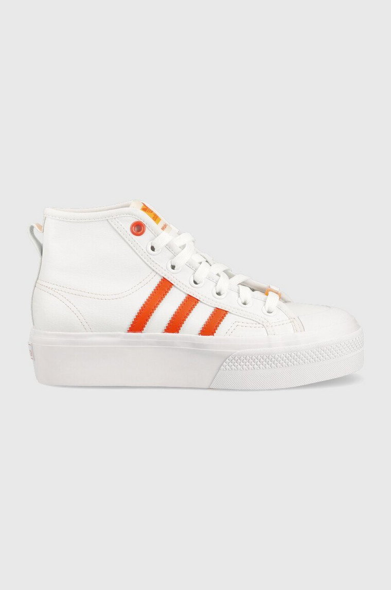 adidas Originals trampki NIZZA PLATFORM kolor biały