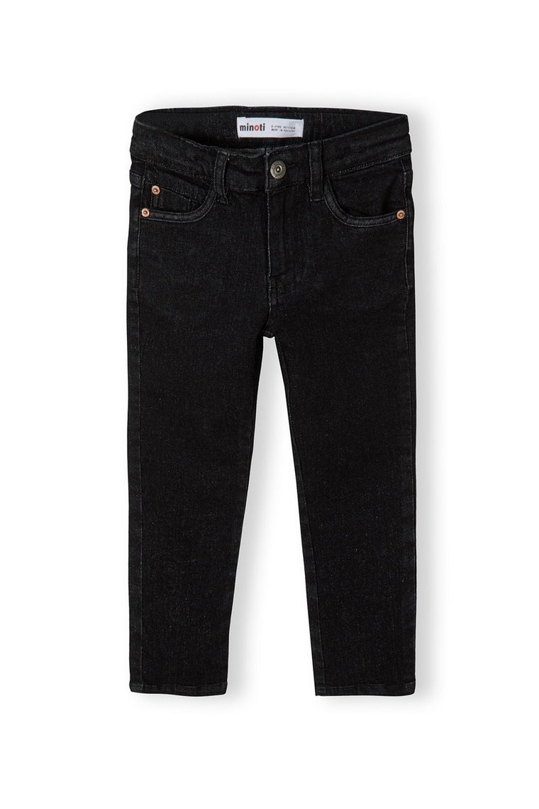 Czarne spodnie jeansowe dla chłopca Minoti