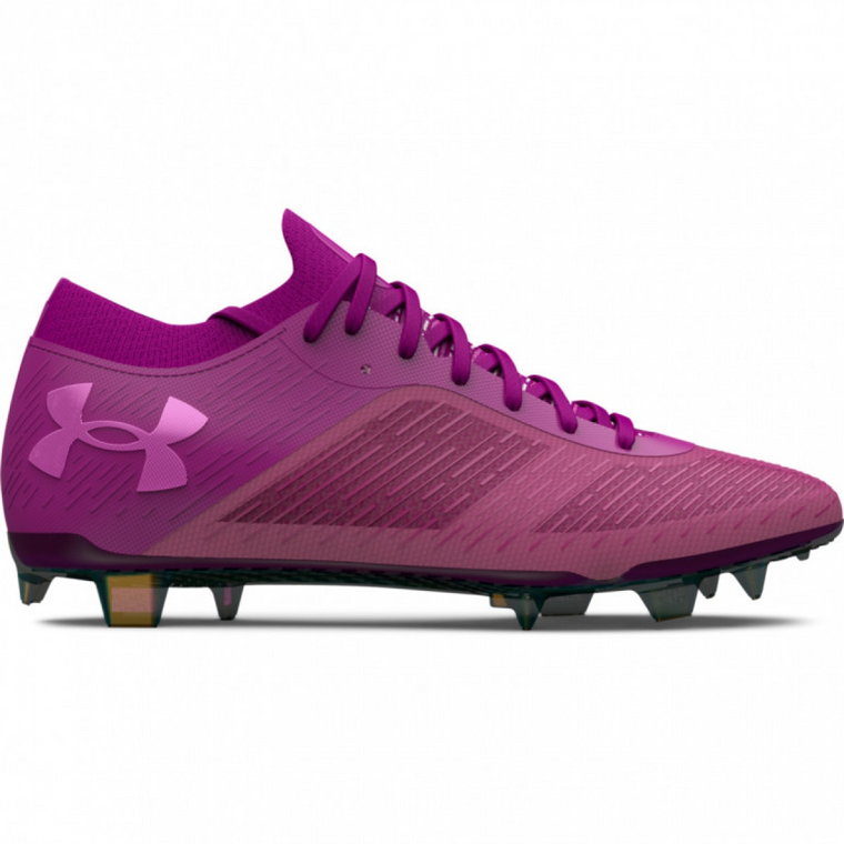 Męskie buty do piłki nożnej Under Armour UA Shadow Elite FG - fioletowe