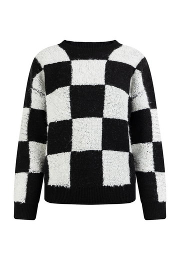 myMo ROCKS Sweter  czarny / biały