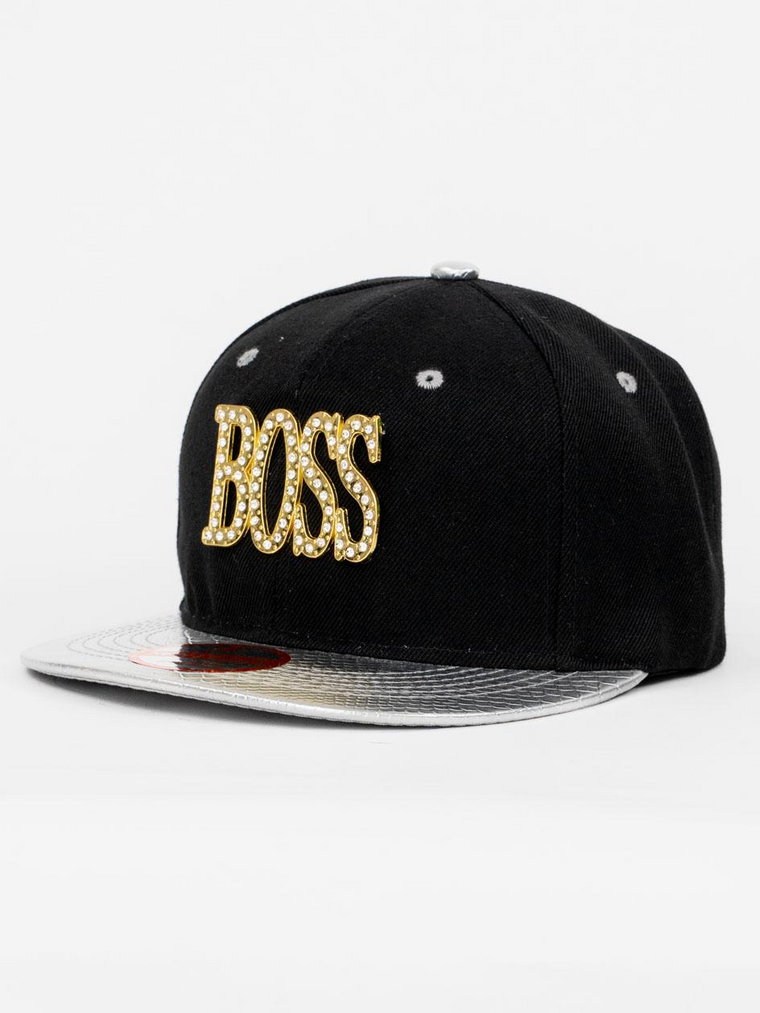 Czapka Z Daszkiem Snapback Czarno-Srebrna Royal Blue Slick Boss