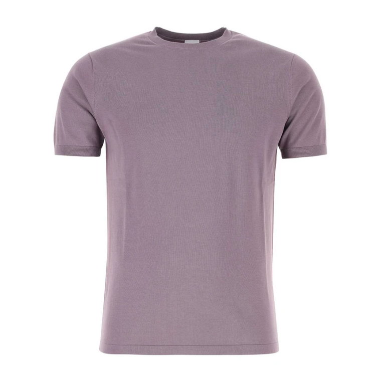 Liliowy Bawełniany T-Shirt, Wielofunkcyjny Styl Aspesi