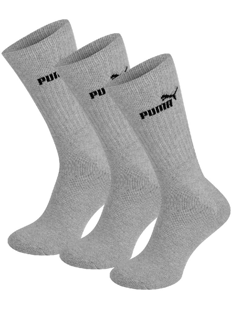 3PACK wysokie skarpety PUMA REGULAR CREW, zestaw bawełnianych skarpet do sportu