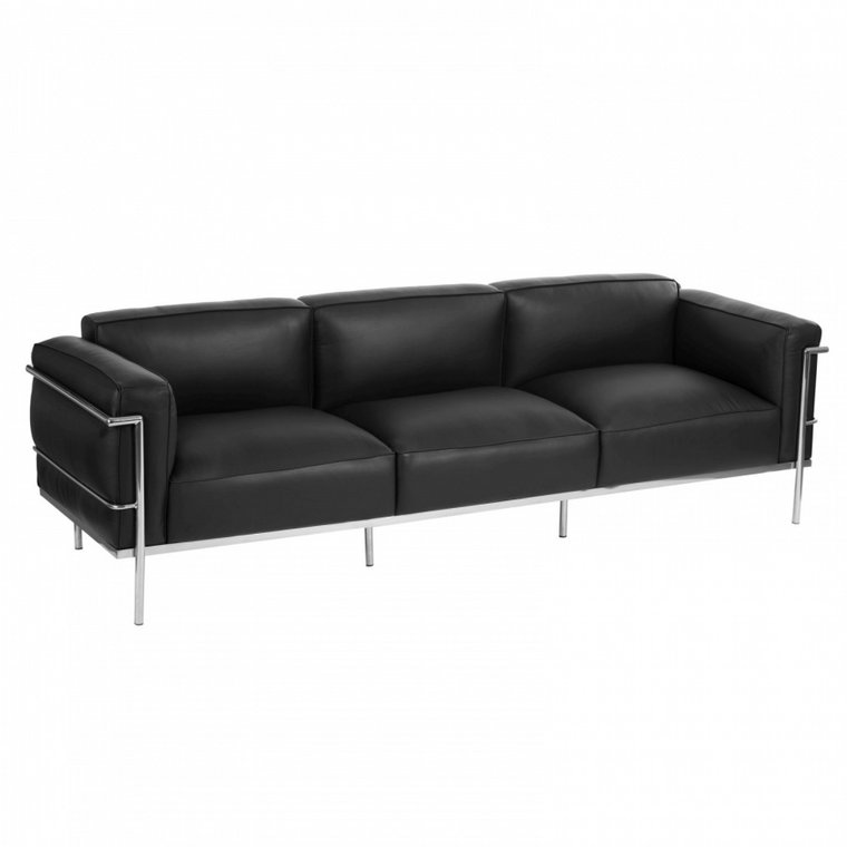 Sofa 3-osobowa Soft GC czarna skóra kod: 5902385707084