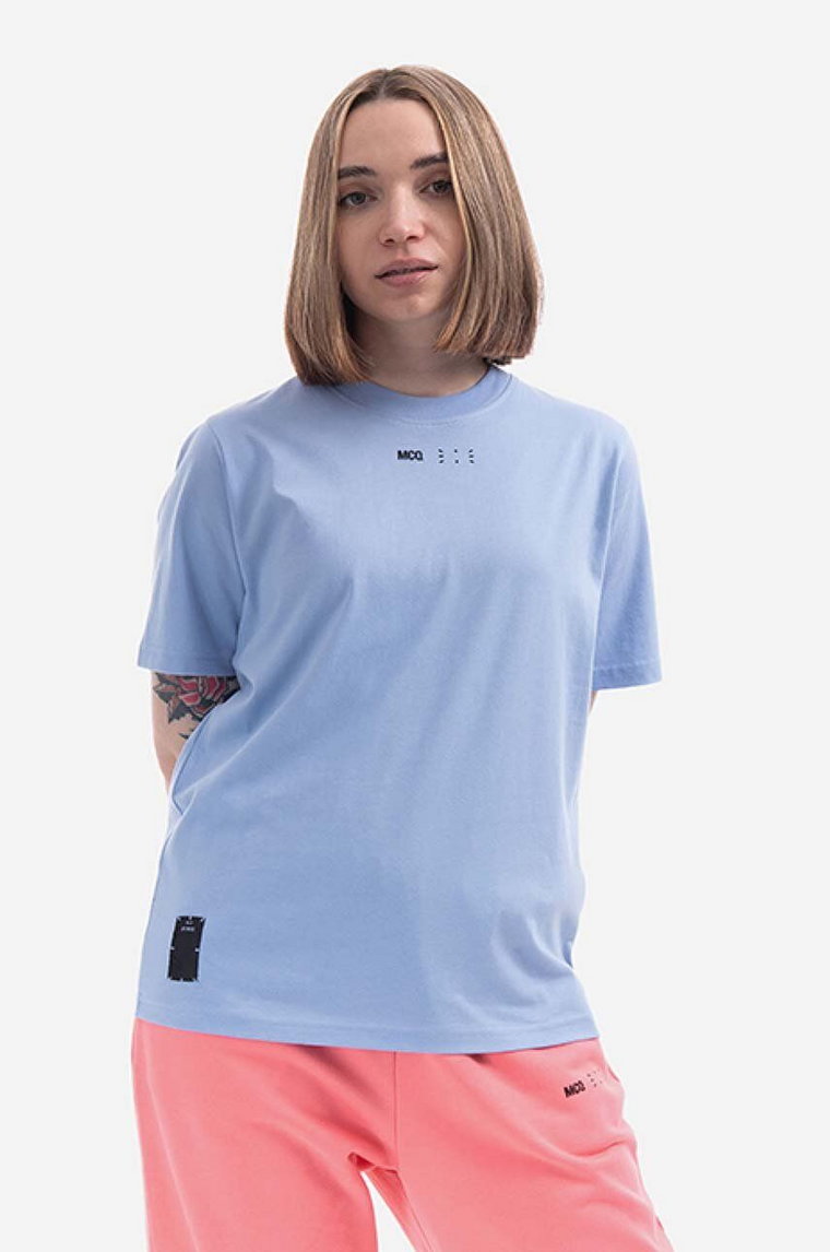 MCQ t-shirt bawełniany kolor niebieski 624665RSJ785355-BLUE