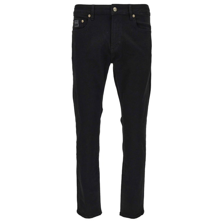 Czarne Dżinsy Slim Fit dla Mężczyzn Versace Jeans Couture