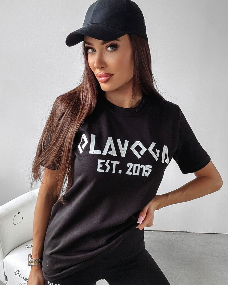 T-shirt damski OLAVOGA GRECOS 2024 czerń XS