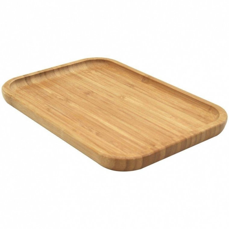 Talerz drewniany, bambusowy, prostokątny, taca, patera, 21x14,5 cm kod: O-128013