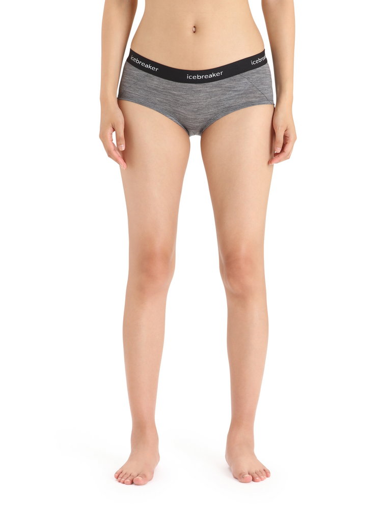 Damskie bokserki Icebreaker Sprite Hot Pants gritstone heather - L