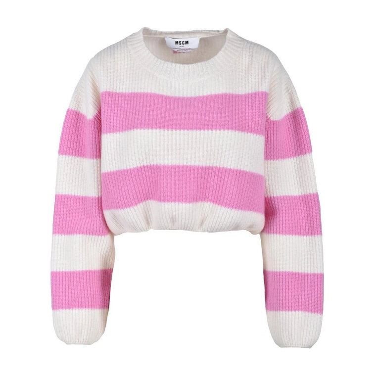 Biały/Różowy Sweter z kolekcji Msgm Msgm