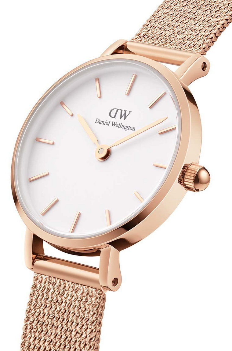 Daniel Wellington zegarek Petite 24 Pressed damski kolor różowy