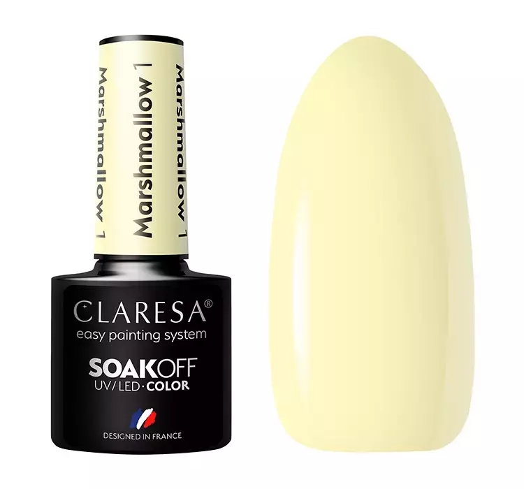 CLARESA SOAK OFF LAKIER HYBRYDOWY MARSHMALLOW 1 5ML