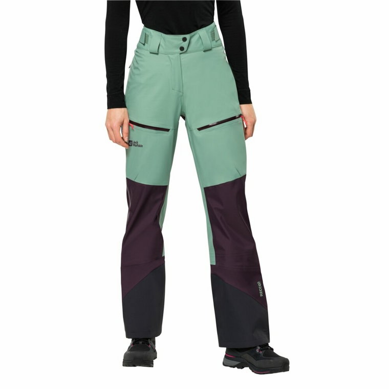 Damskie spodnie skiturowe Jack Wolfskin ALPSPITZE 3L PANTS W granite green - 36