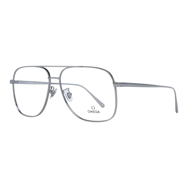 Gunmetal Kwadratowe Okulary Optyczne dla Mężczyzn Omega