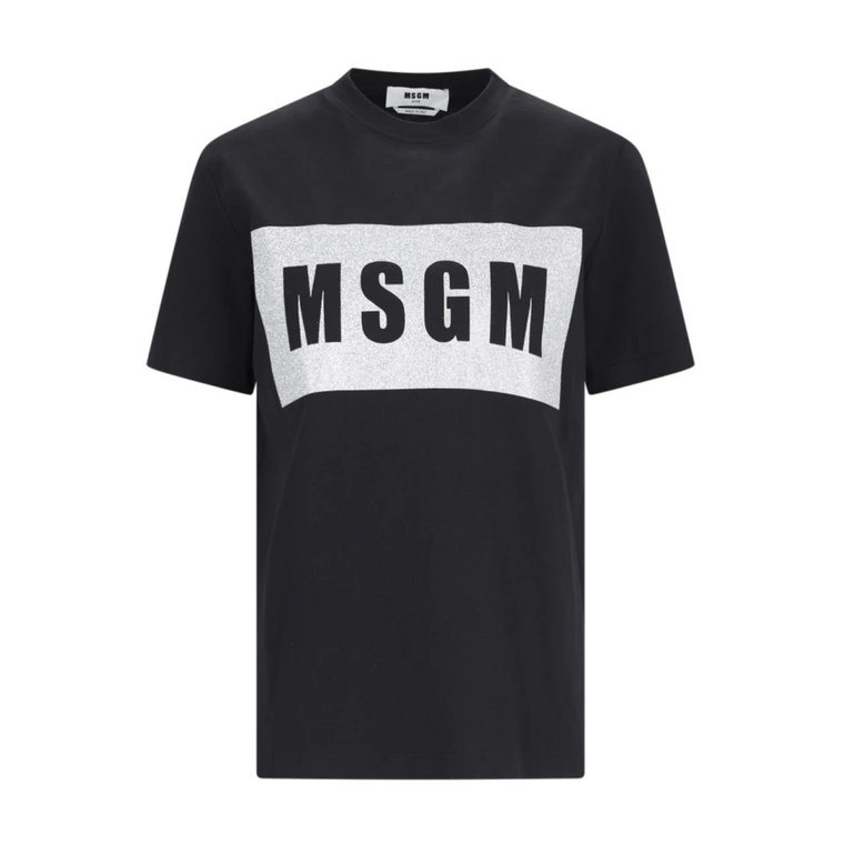 Czarne T-shirty i Pola Msgm