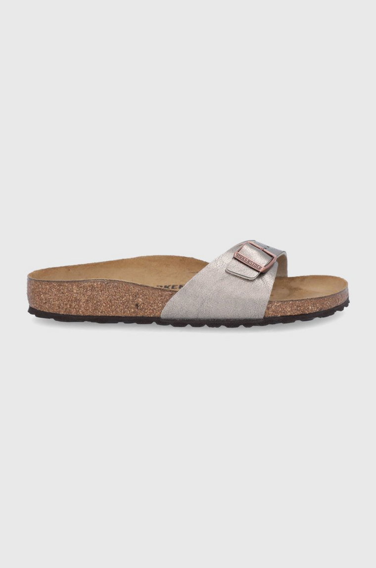 Birkenstock Klapki skórzane Madrid 1020632 damskie kolor złoty