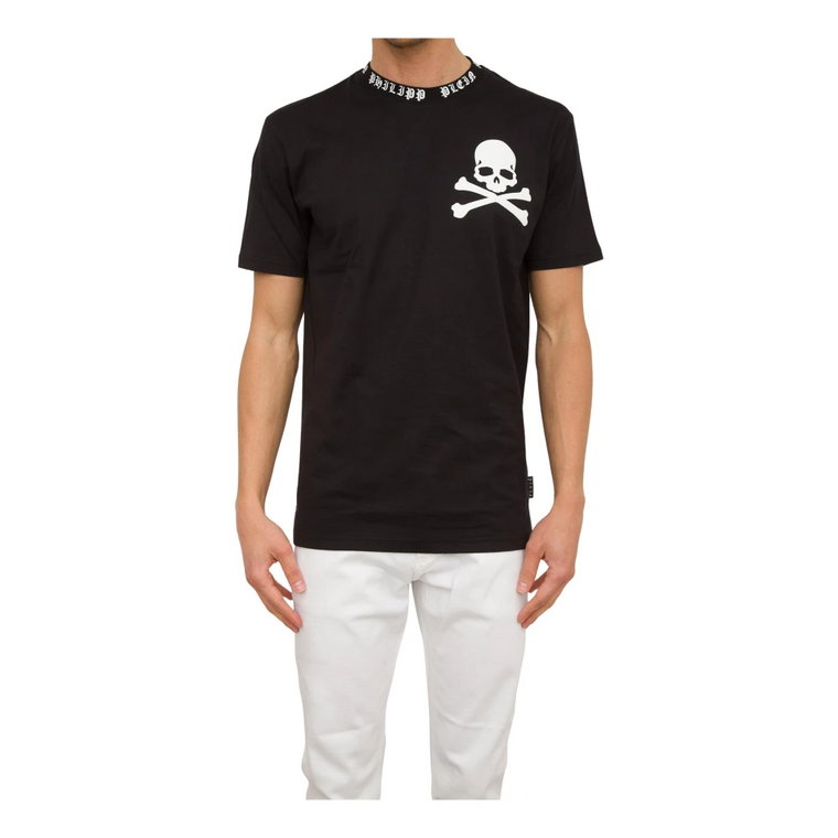 T-shirt z motywem Skull&Bones Czarny Philipp Plein
