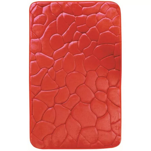 Dywanik łazienkowy z pianką pamięciową Kamienie czerwony, 40 x 50 cm, 40 x 50 cm