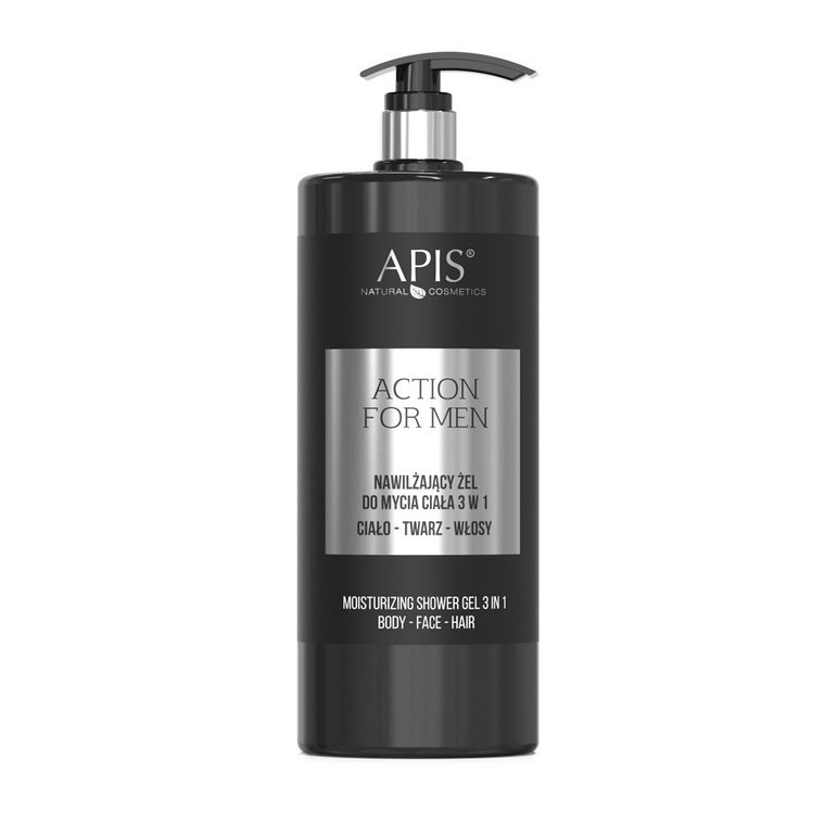 Apis Action For Men nawilżający Żel do mycia ciała 3w1 1000ml