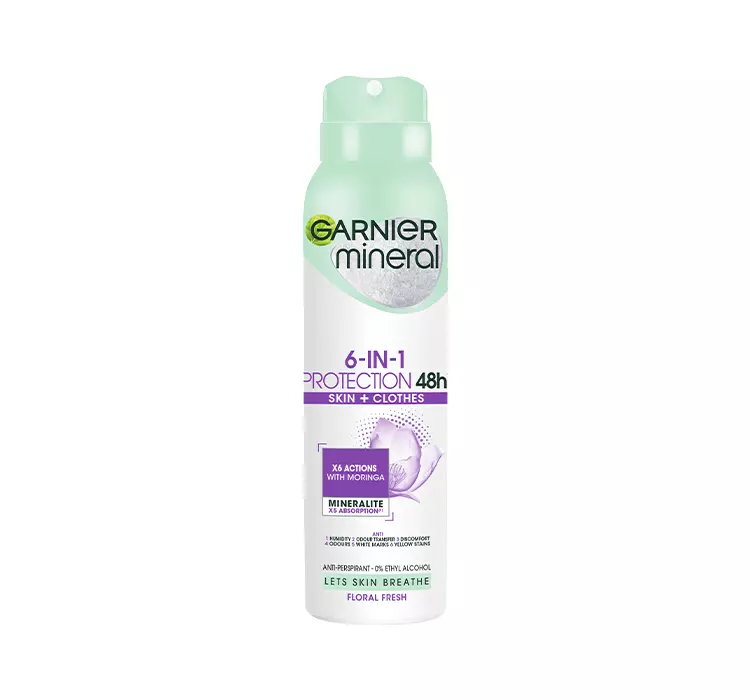 GARNIER MINERAL 6 IN 1 PROTECTION 48H FLORAL FRESH ANTYPERSPIRANT W SPRAYU DLA KOBIET 150ML