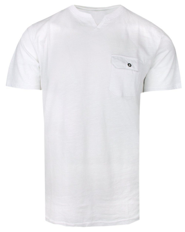 Męski T-Shirt (Koszulka) - Brave Soul - Biały z Kieszonką