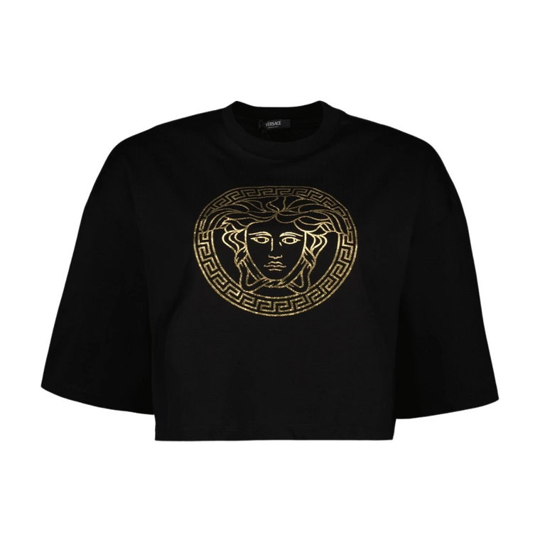 T-shirt Meduza Czarny Krótki Rękaw Versace