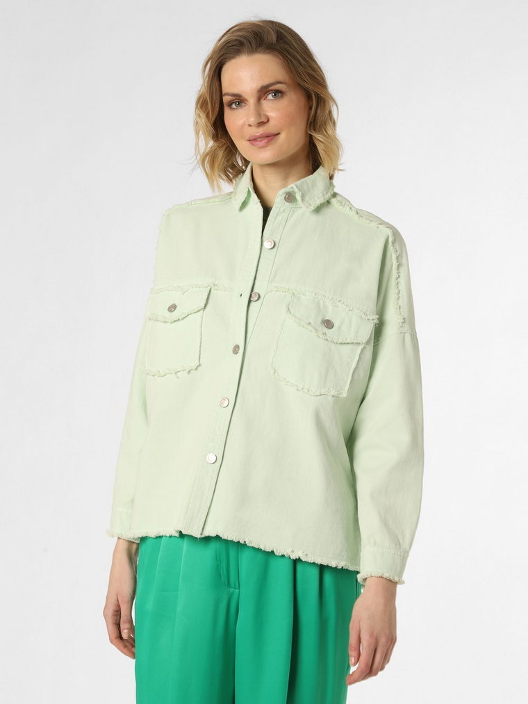 Marie Lund - Damska kurtka jeansowa, zielony