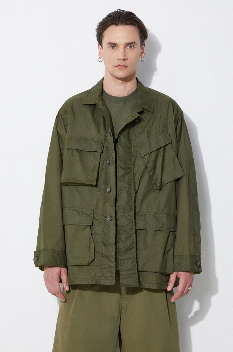 Engineered Garments kurtka BDU Jacket męska kolor zielony przejściowa oversize OR177.KD001