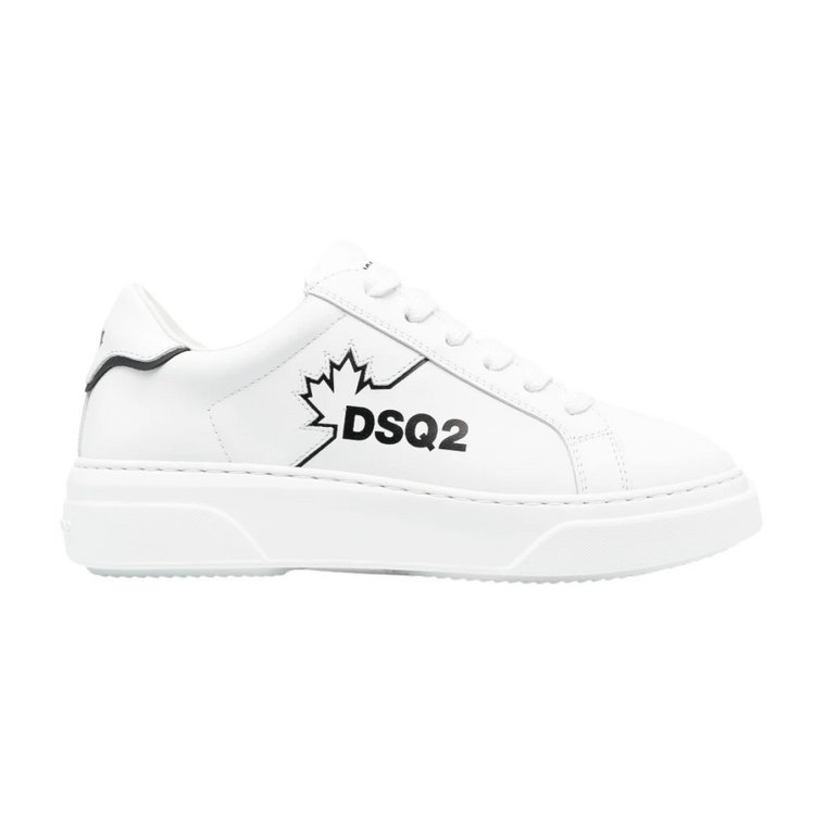 Logo-Print Niskie Sneakersy Dsquared2