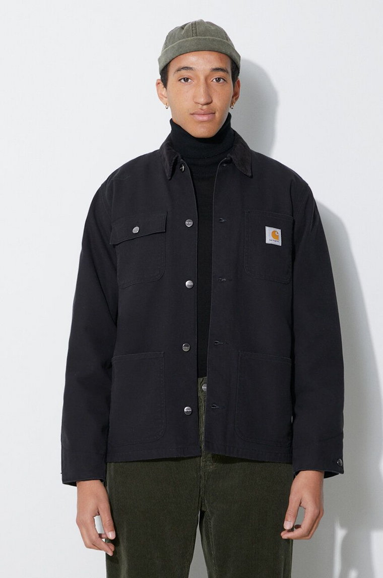 Carhartt WIP kurtka jeansowa Michigan Coat męska kolor czarny zimowa I015261.00E60