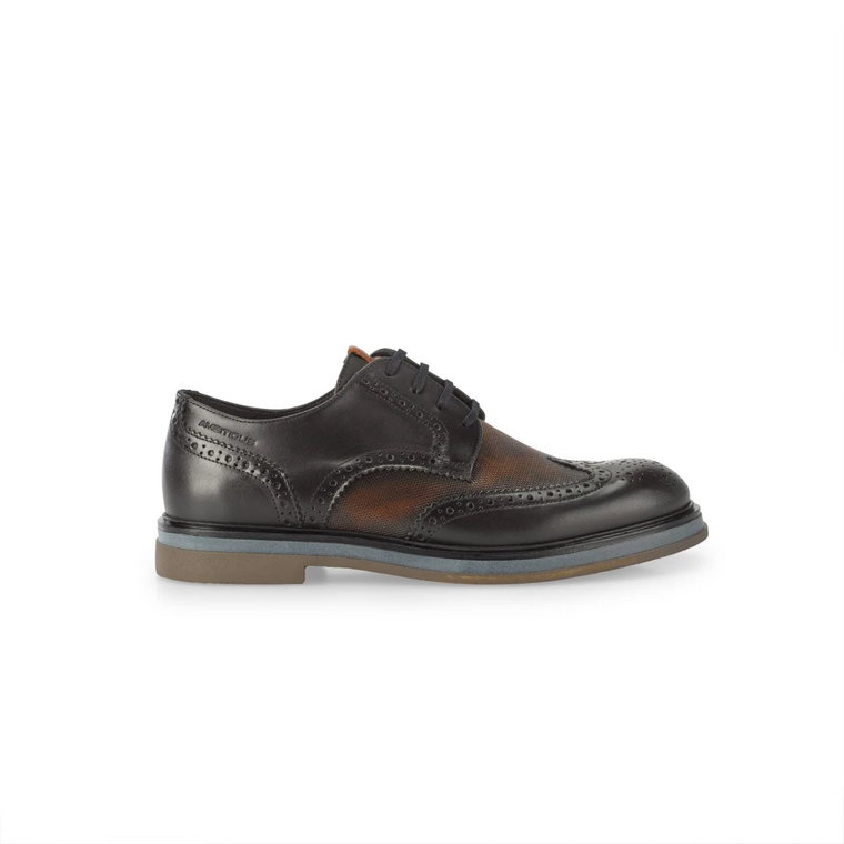 Brązowe męskie buty brogues Ambitious