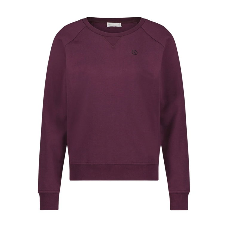 Sweter z Logo z Organicznej Bawełny | Głęboka Purpura Jane Lushka