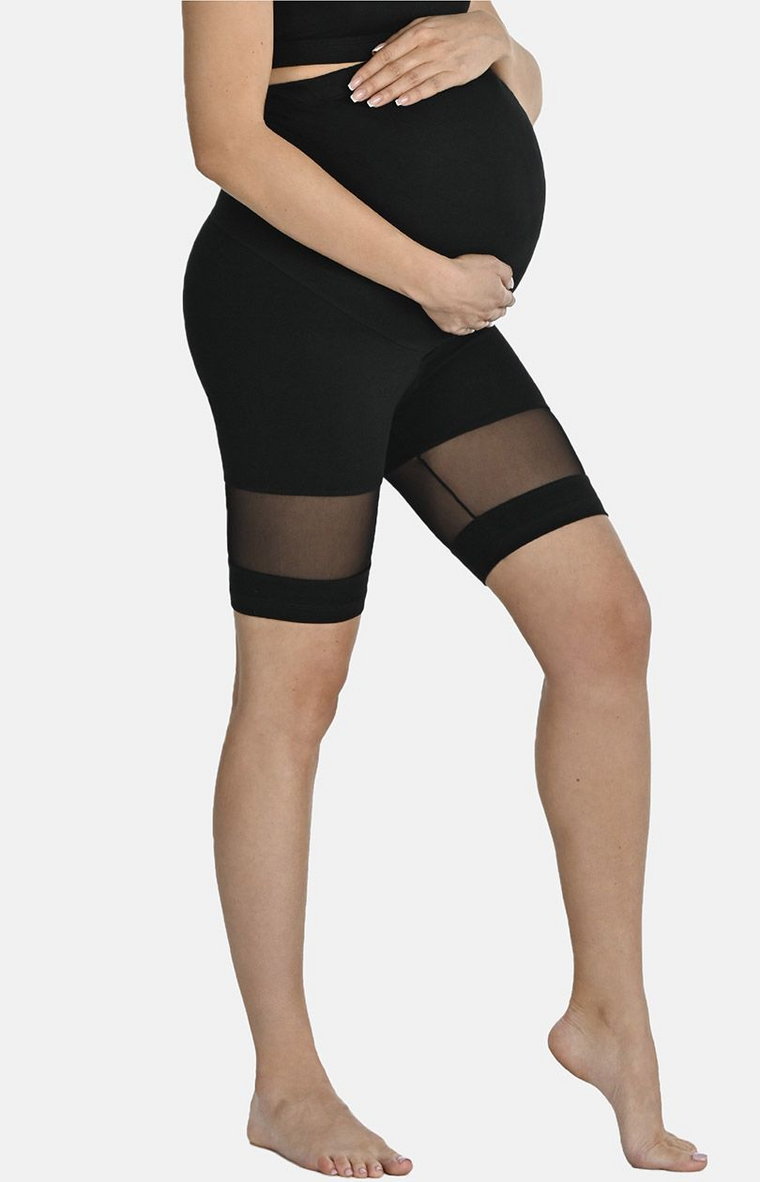 Legginsy ciążowe bawełniane czarne Rebeca 2233, Kolor czarny, Rozmiar 3XL, Teyli