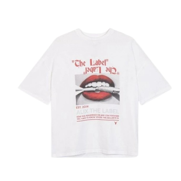 Oversize T-shirt z nadrukiem ust Alix The Label