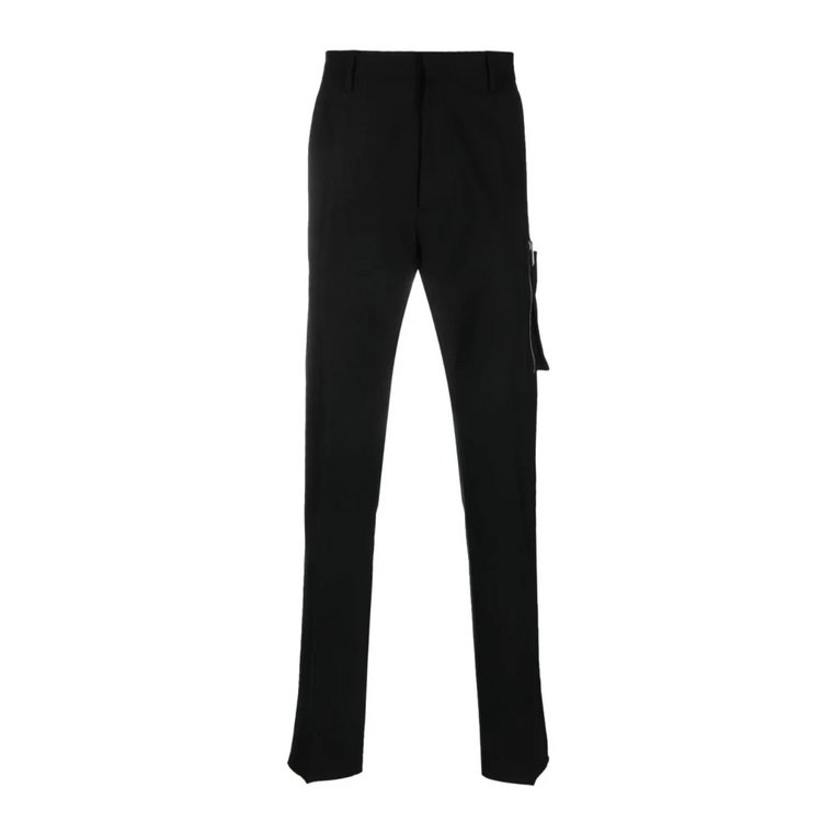 Czarne Spodnie Slim-Fit z Wełny Dsquared2