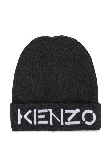 Kenzo Kids czapka dziecięca kolor szary z domieszką wełny