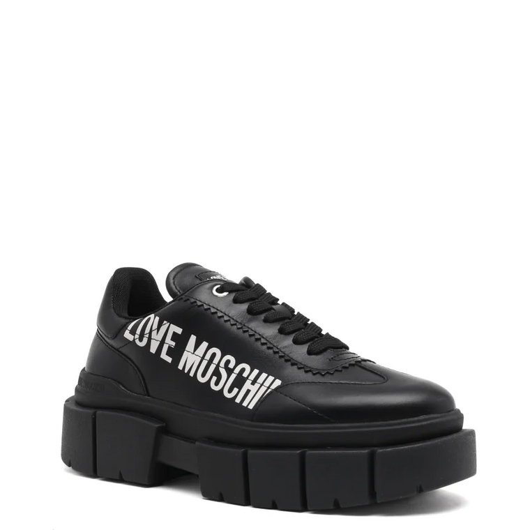 Love Moschino Skórzane sneakersy