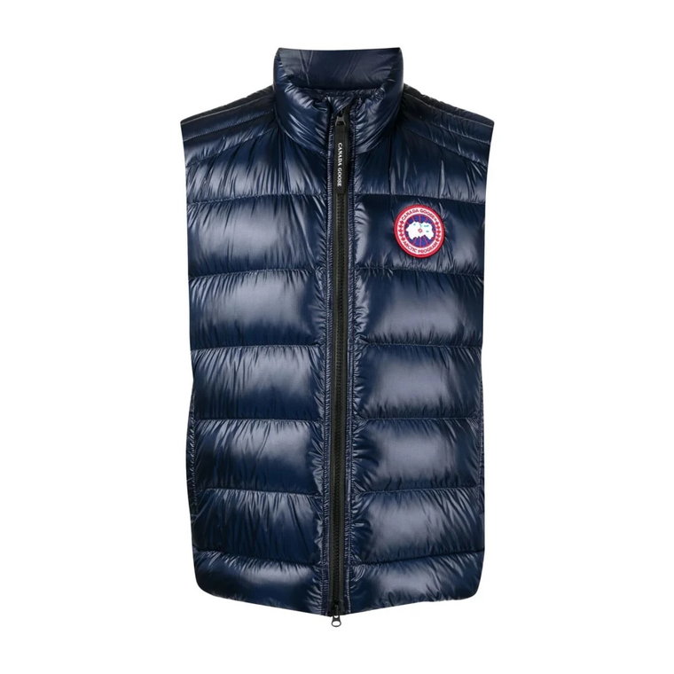 Navy Blue Duck Feather Padded Vest Canada Goose